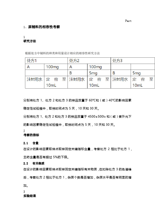 药学研究中不能轻视的相容性