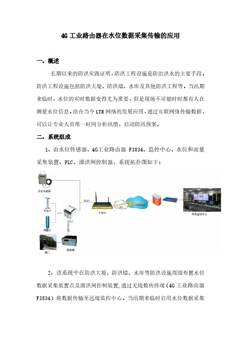 4G工业路由器在水位数据采集传输的应用