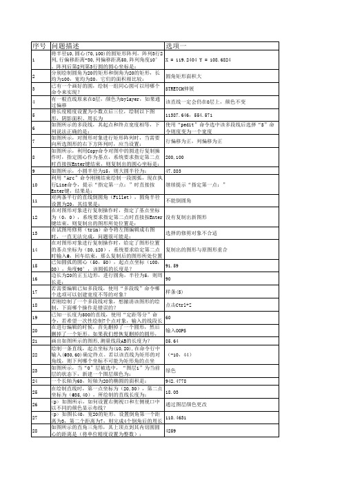 AutoCAD初级工程师参考样题