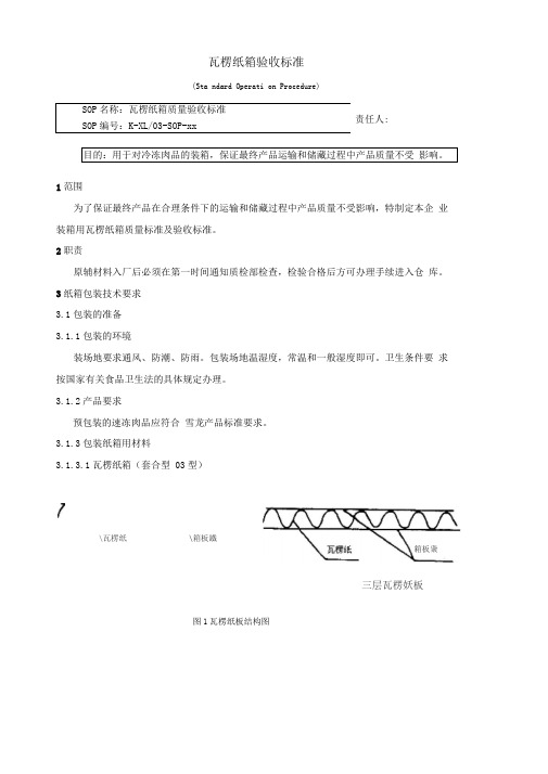 瓦楞纸箱质量标准