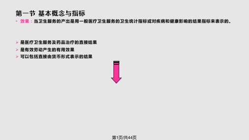 药物经济学4成本效果分析PPT课件