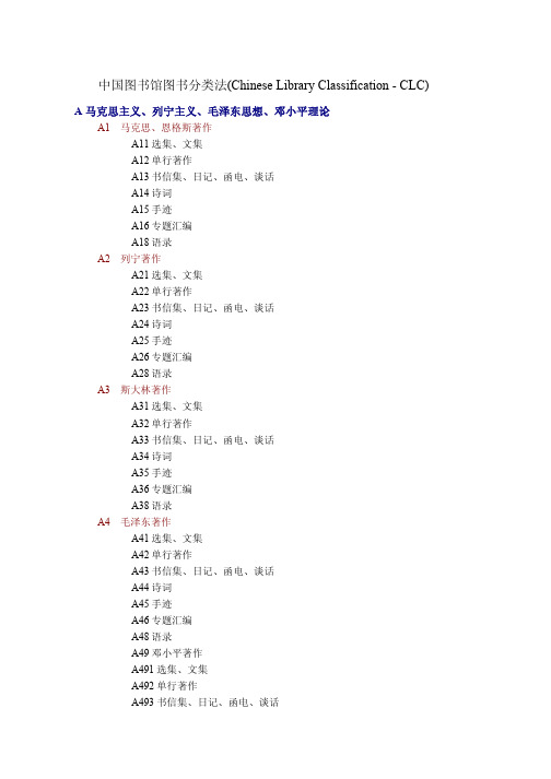 中国图书馆图书分类法(Chinese