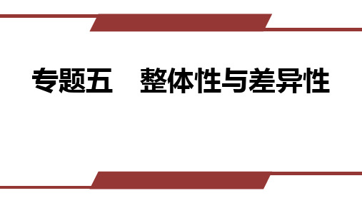 专题五 整体性与差异性PPT课件