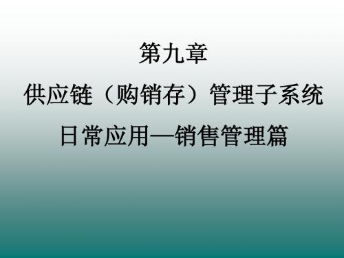 会计信息系统 课件 第九章2