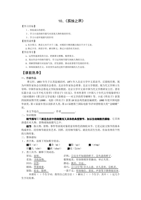 10孤独之旅
