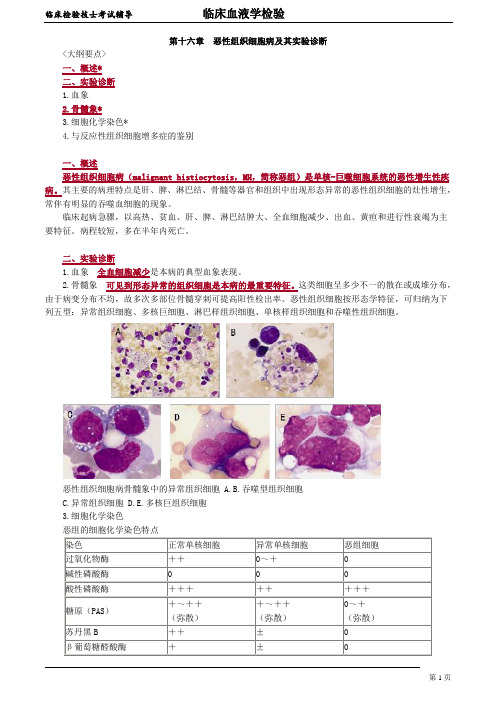 临床检验技士-临床血液学检验 讲义 16