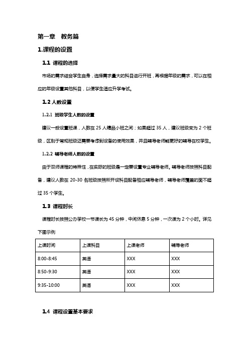 培训学校教务行政篇