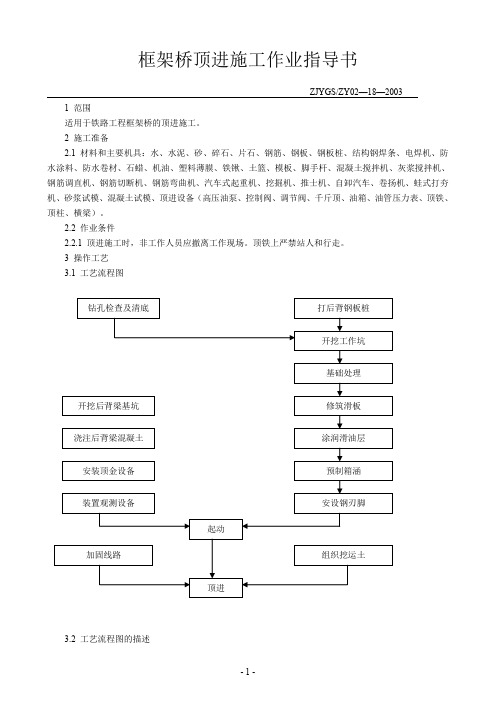 框架桥顶进施工作业指导书