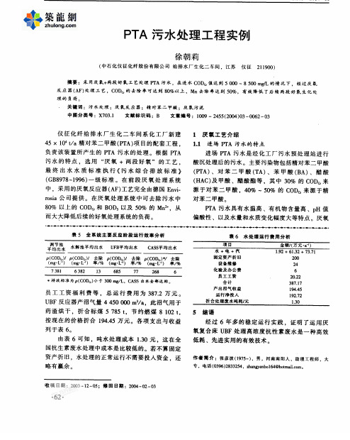 PTA污水处理工程实例