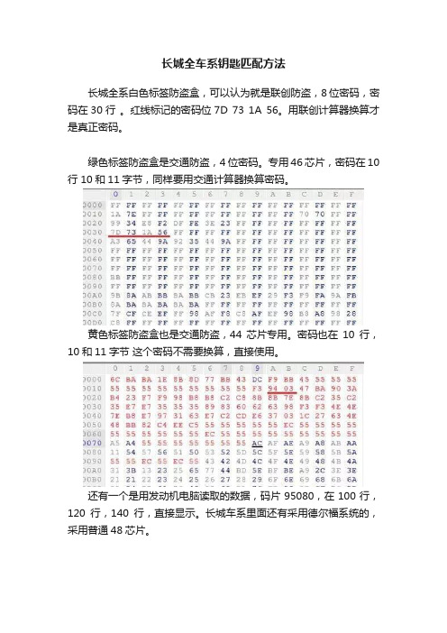 长城全车系钥匙匹配方法