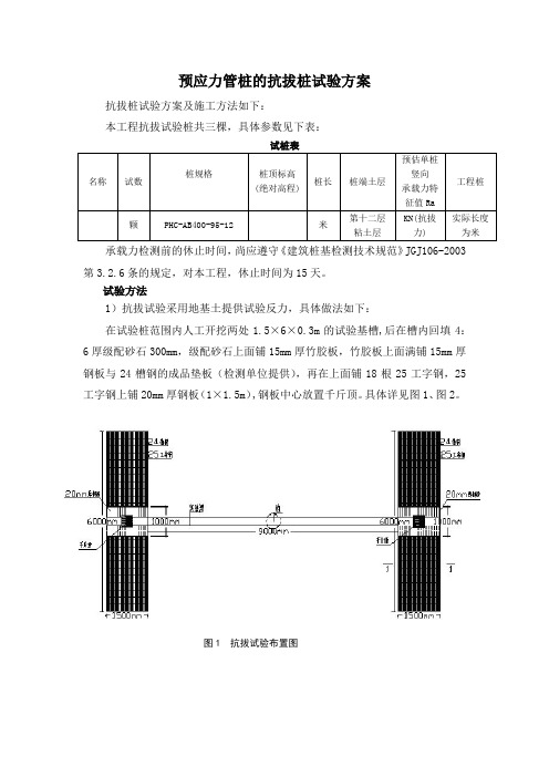 抗拔桩试验方案