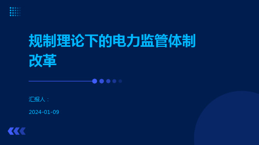 规制理论下的电力监管体制改革