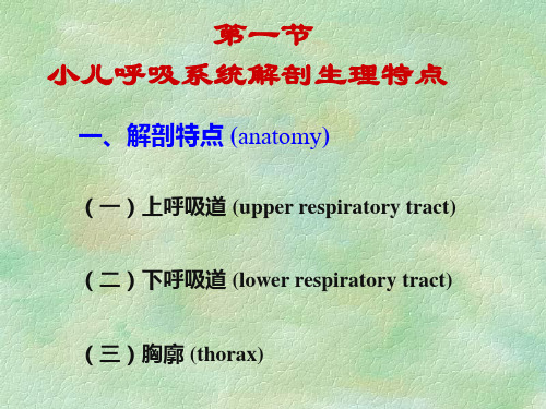 小儿呼吸系统疾病PPT课件