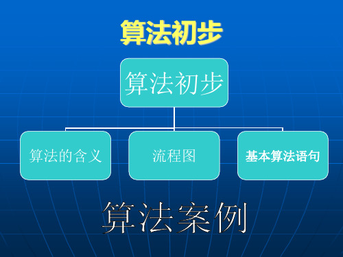 算法初步习题课