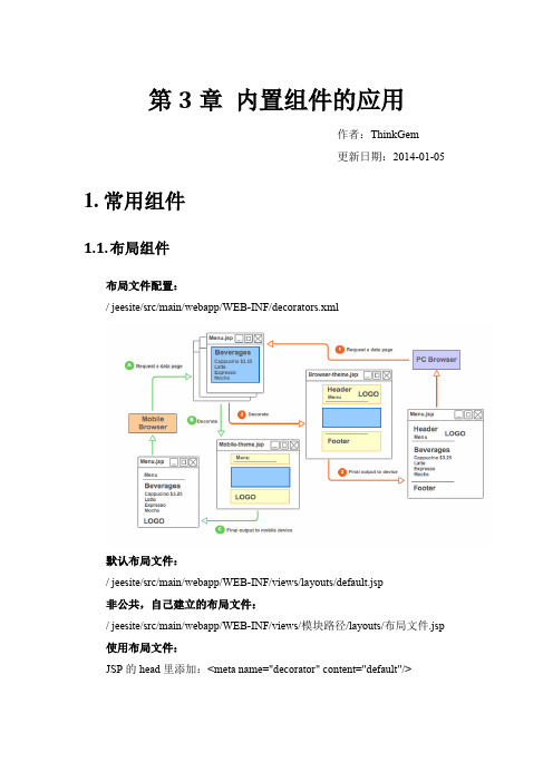 jeesite  说明文档-3.内置组件的应用