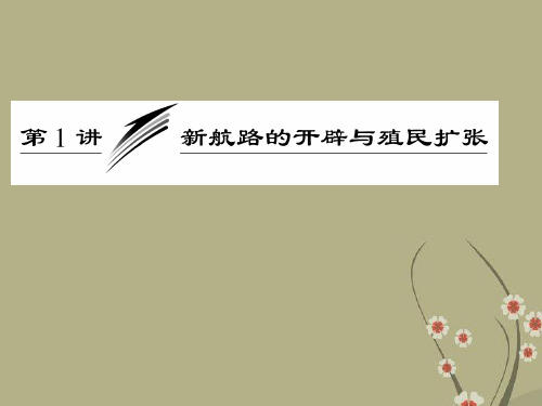 高考历史专题复习新航路的开辟与殖民扩张课件 新人教版