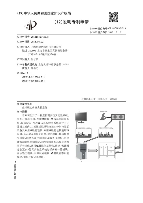 虚拟现实仿真实验系统[发明专利]