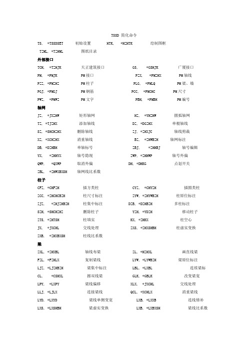 探索者tssd绘图命令大全