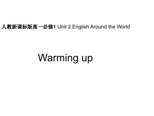 新人教版高中英语必修一人教新课标版高一必修1_Unit_2_English_Around_the_World-reading课件精品ppt课件