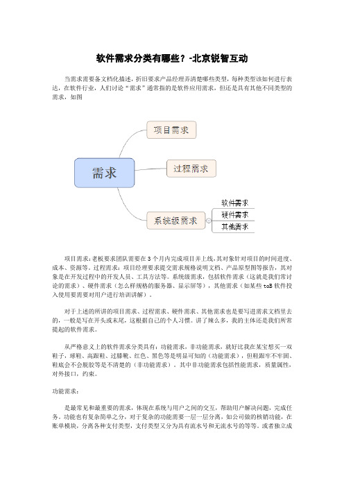 软件需求分类有哪些