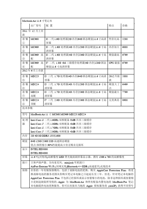 MacbookAir11.6寸笔记本