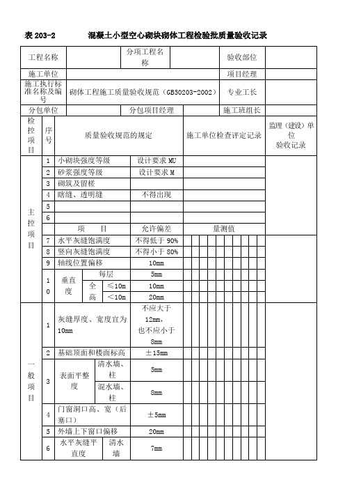 河北省工程建设标准资料表格