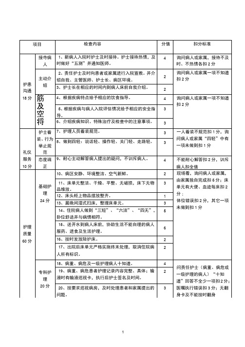 《护理质量评价标准》