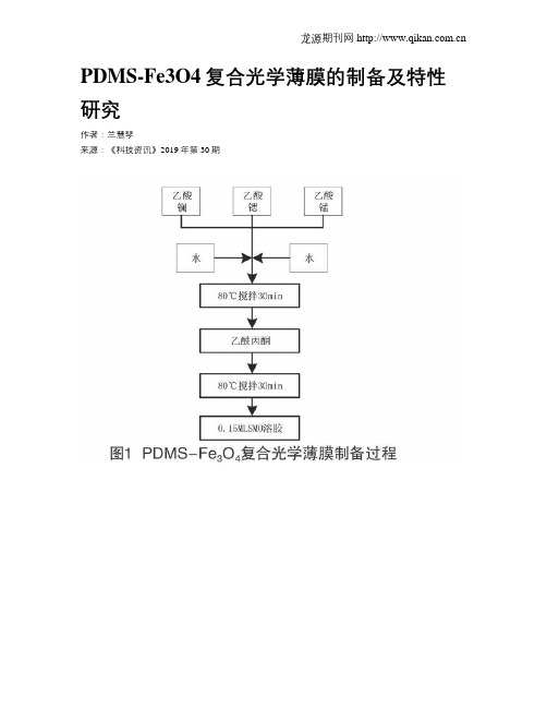 PDMS-Fe3O4复合光学薄膜的制备及特性研究