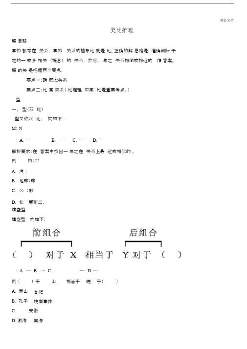 公务员考试类比推理考点含真题试卷解析.docx