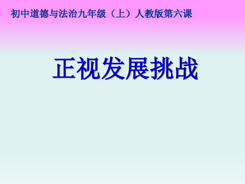 部编人教版初中九年级上册道德与法治《第六课建设美丽中国：正视发展挑战》公开课课件_10