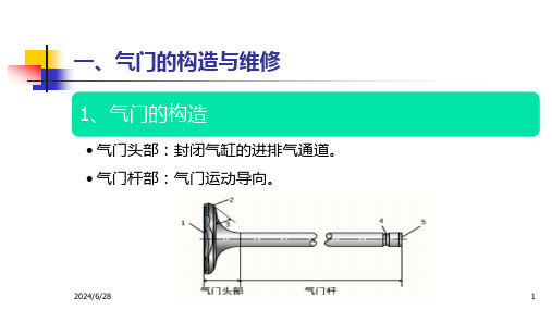 汽油机气门组零件的拆装与维修课堂PPT