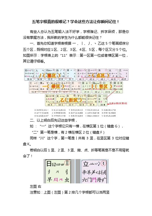 五笔字根真的很难记？学会这些方法让你瞬间记住！