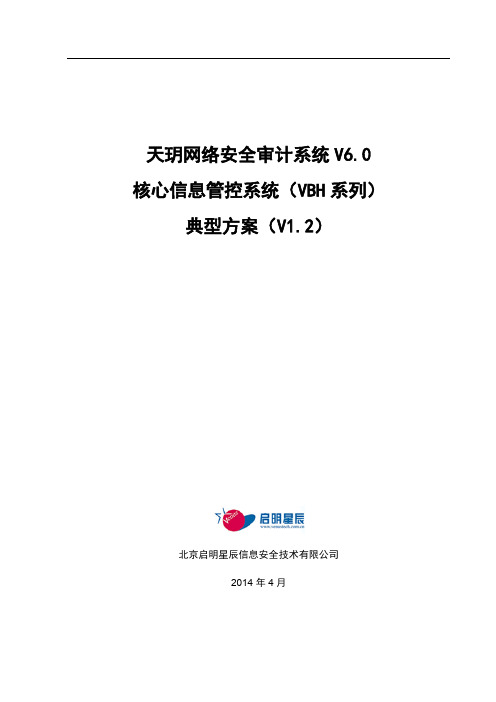 天玥网络安全审计系统V6.0-核心信息管控系统(VBH系列)-典型方案_V1.2