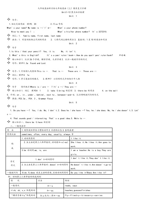 2017年新目标初中英语中考总复习