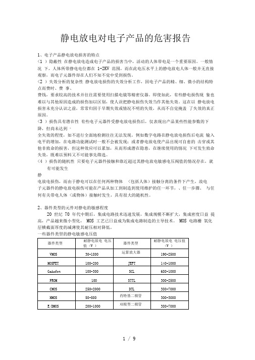 静电放电对电子产品的危害分析方案