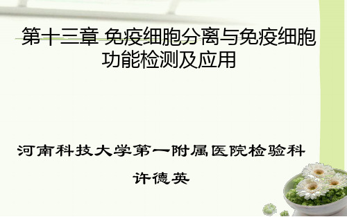 免疫细胞分离与免疫细胞功能检测及应用