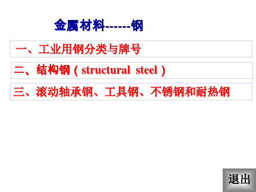 钢的分类及用途