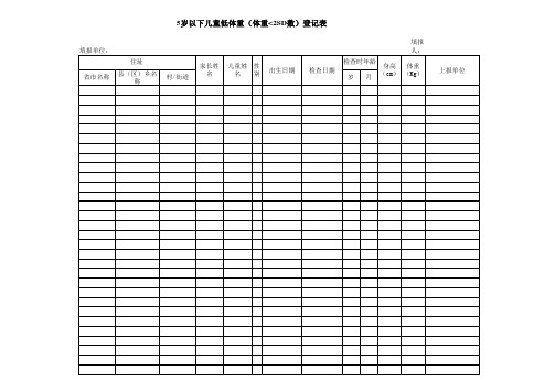 修改后的低体重.生长迟缓.超重肥胖登记表