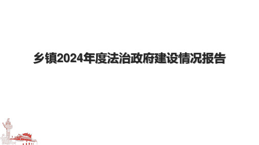 乡镇2024法治政府建设情况报告