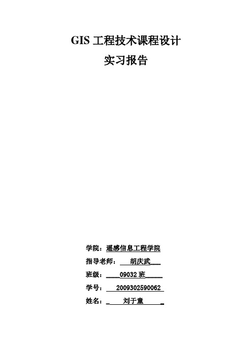 GIS工程技术课程设计报告