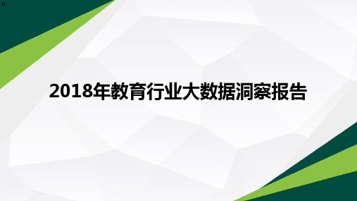 2018年教育行业大数据洞察报告