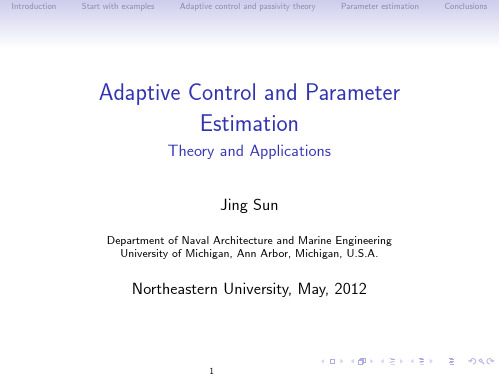 自适应控制和参数估计-纽约大学教授孙静课件