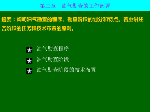 《油气勘查》第三章油气勘查工作部署