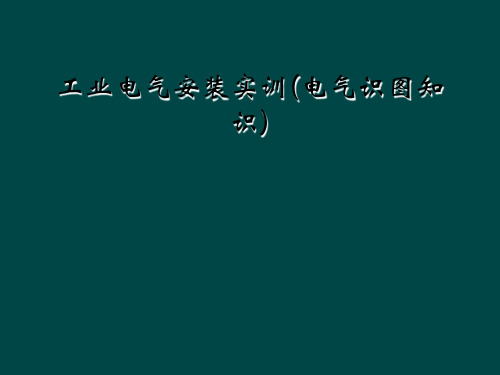 工业电气安装实训(电气识图知识)