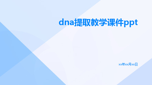 DNA提取教学课件ppt