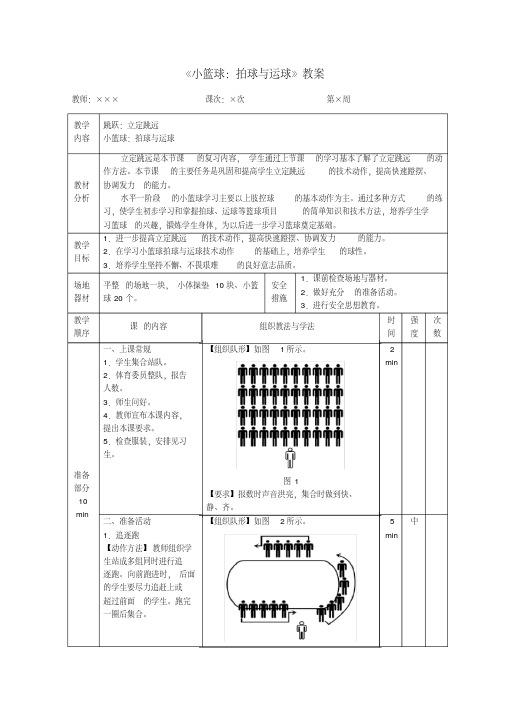 二年级体育《小篮球：拍球与运球》教案