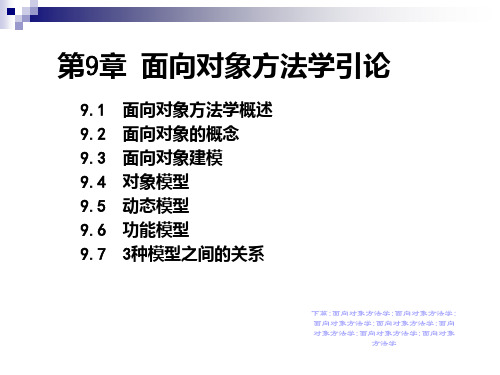 软件工程第9章 面向对象方法引论(简版)PPT课件