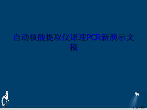 自动核酸提取仪原理PCR新演示文稿