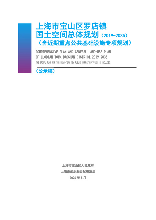 《宝山区罗店镇国土空间总体规划》(2019-2035)