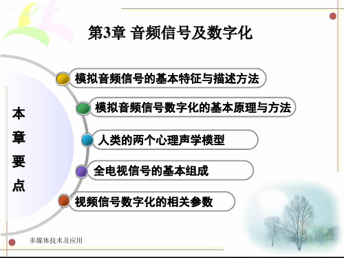 多媒体技术及应用课程 3.1 音频信号及数字化 课件